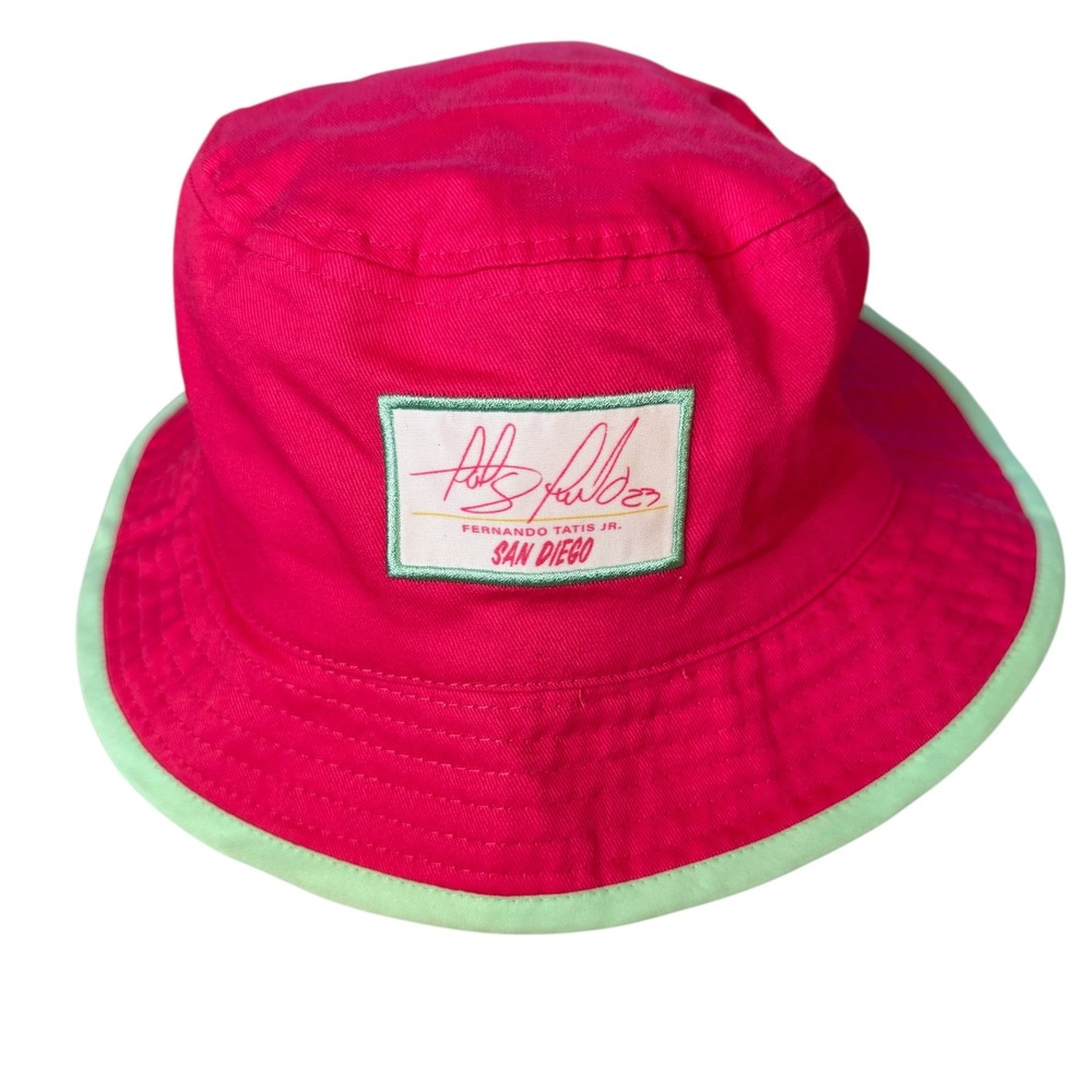 San‎ Diego Padres Fernando Tatis Jr Signature Bucket Hat Pink Mint Melonwear